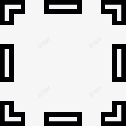 折线平方图标png_新图网 https://ixintu.com 切削 切割 广场 形状