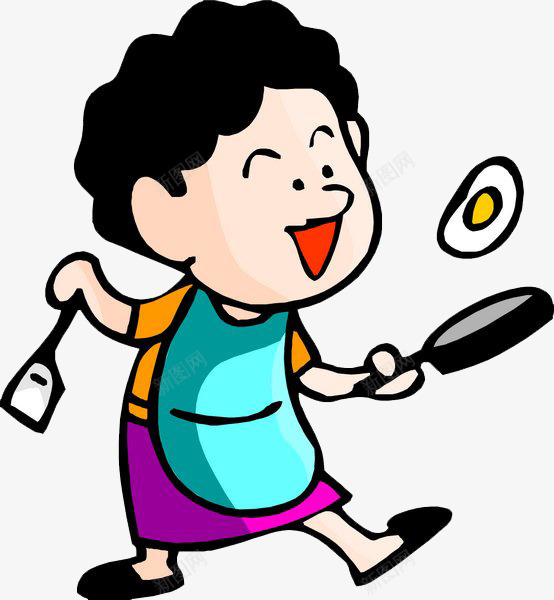 装饰厨房png免抠素材_新图网 https://ixintu.com 做菜 卡通 厨师 美味 菜品研发 鸡蛋