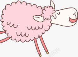 羊品种粉色卡通山羊高清图片