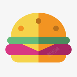 彩色汉堡素材