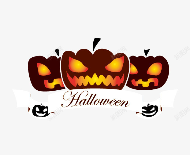 万圣节元素png免抠素材_新图网 https://ixintu.com 万圣节西方鬼节南瓜HALLOWEEN 设计元素