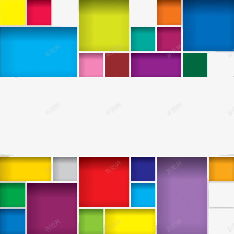 格子边框图标png_新图网 https://ixintu.com 创意 彩色 方格子 边框