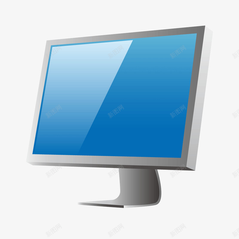 灰色质感蓝色屏幕卡通电脑png免抠素材_新图网 https://ixintu.com 卡通 屏幕 灰色 电脑 蓝色 质感