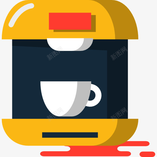 咖啡机图标png_新图网 https://ixintu.com 厨房用具 咖啡店 咖啡机 热饮料 饮料技术