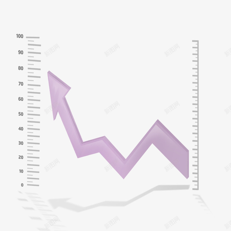 折线统计图png免抠素材_新图网 https://ixintu.com 图表 折线 箭头 统计图