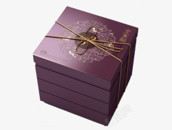 紫色月饼包装盒素材
