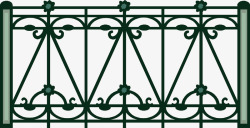 绿色欧式护栏素材
