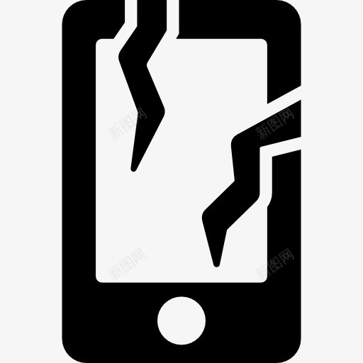 裂屏图标png_新图网 https://ixintu.com 手机 手机屏幕展示图 手机的屏幕坏了 技术 智能手机 电话
