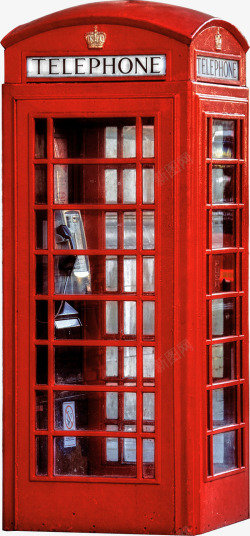 红色电话亭创意素材