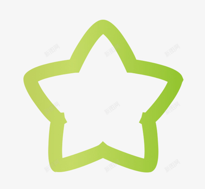 绿色五角星图标png_新图网 https://ixintu.com 卡通五角星 多边形 绿色 绿色图标
