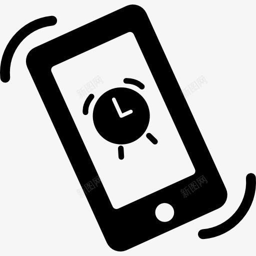 电话报警图标png_新图网 https://ixintu.com 工具和器具 手机 报警 时间 电话 铃声