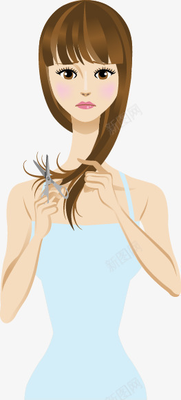 卡通美女矢量图ai免抠素材_新图网 https://ixintu.com 卡通 美发 美女 矢量图