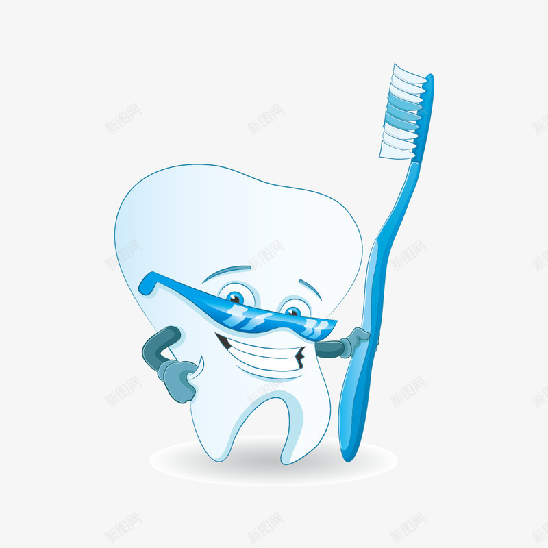 爱护牙齿png免抠素材_新图网 https://ixintu.com 保护牙齿 牙刷 牙齿