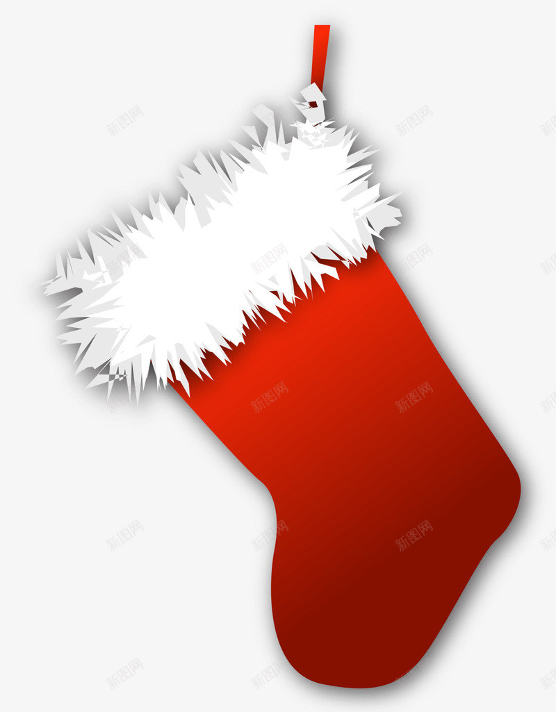 圣诞节红色圣诞袜png免抠素材_新图网 https://ixintu.com 冬季袜子 圣诞节袜子 童趣 红色圣诞袜 红色袜子 纯色袜子