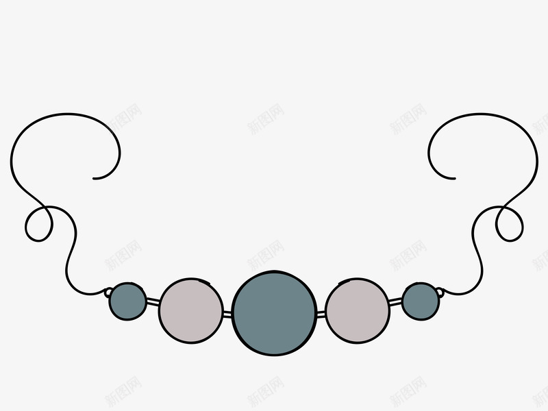 手绘卡通项链png免抠素材_新图网 https://ixintu.com 卡通 手绘 手绘卡通项链 装饰 项链 饰品
