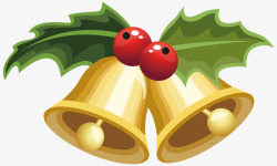 圣诞球果实圣诞节铃铛红果实高清图片