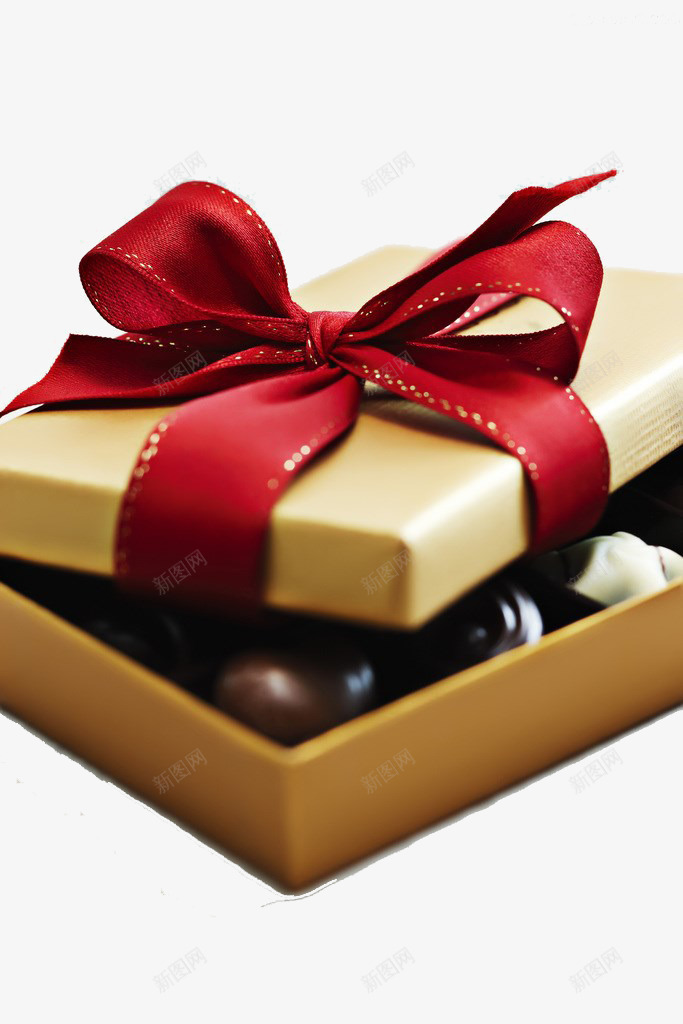 巧克力盒特写png免抠素材_新图网 https://ixintu.com 实物 巧克力 情人节 特写 礼物 蝴蝶结