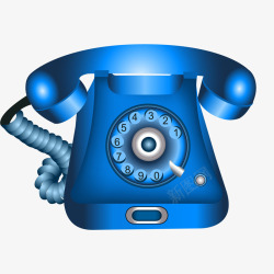 通讯蓝色卡通蓝色的电话矢量图高清图片