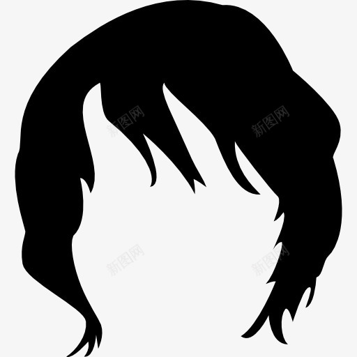 短头发的形状图标png_新图网 https://ixintu.com 假发 头发 头发的形状 形状 短头发 美发 黑色的头发