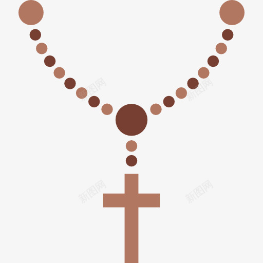 手绘十字架项链png免抠素材_新图网 https://ixintu.com 十字架 手绘图 水彩 项链