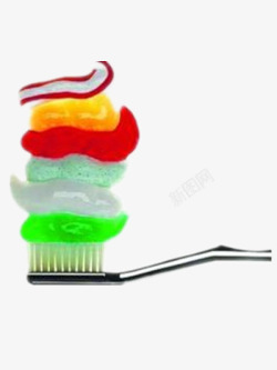 彩色护理牙膏高清图片