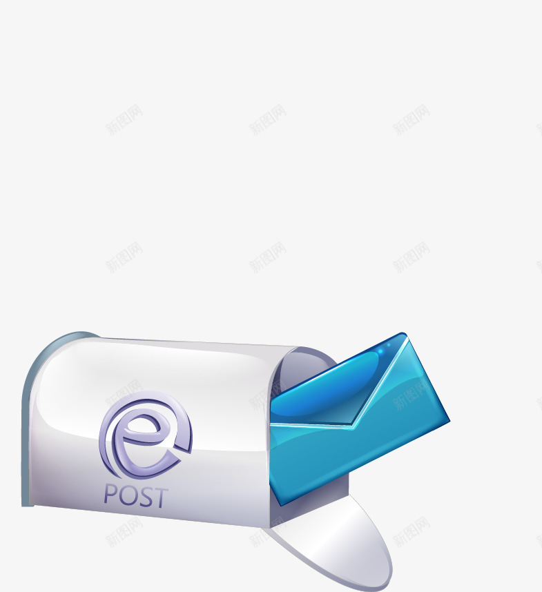 3D立体信箱png免抠素材_新图网 https://ixintu.com 信件 信箱 卡通 科技 邮件