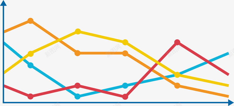 简单折线图png免抠素材_新图网 https://ixintu.com ppt图案 卡通 商务 折线图 数据分析 简单 装饰