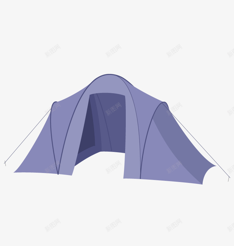 双人帐篷png免抠素材_新图网 https://ixintu.com 卡通 户外 露营 高级帐篷