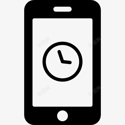 时钟在平板屏幕工具图标png_新图网 https://ixintu.com 图形 工具 平板 手机分析工具和用具 时钟 电脑 电话 符号