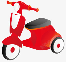 红色坐垫卡通红色儿童三轮车高清图片