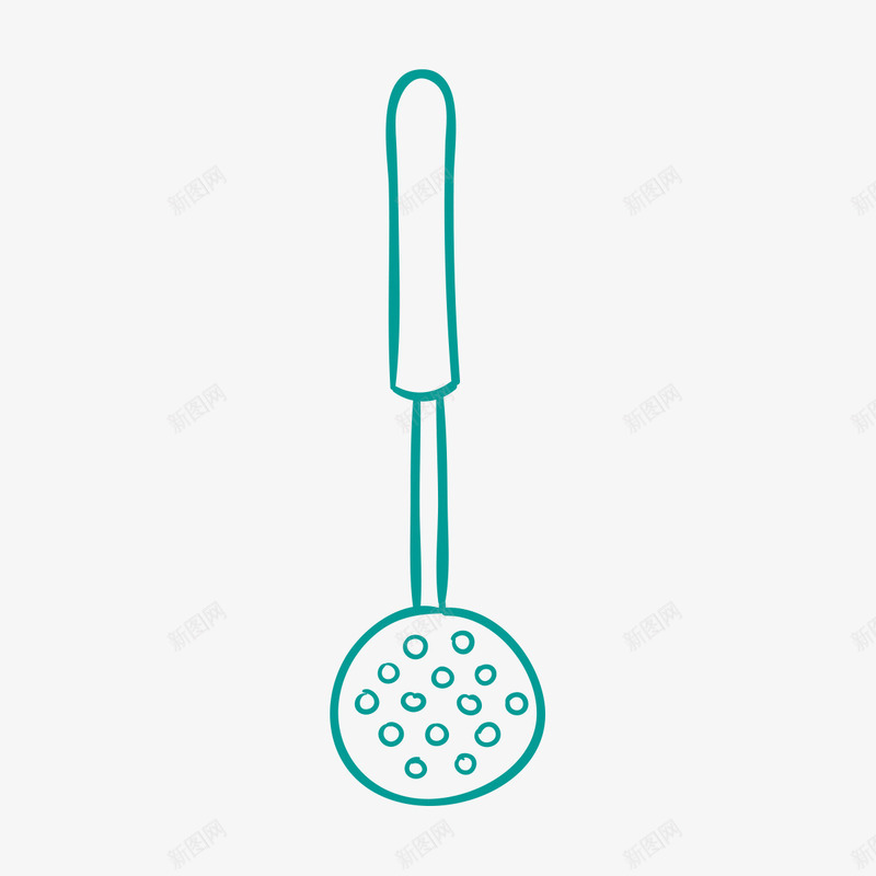 守护漏勺png免抠素材_新图网 https://ixintu.com 勺子 厨房用具 图示 手绘图 漏勺 简笔图