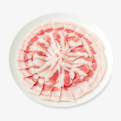 西班牙天然谷饲猪肉天然谷饲猪五花肉片高清图片