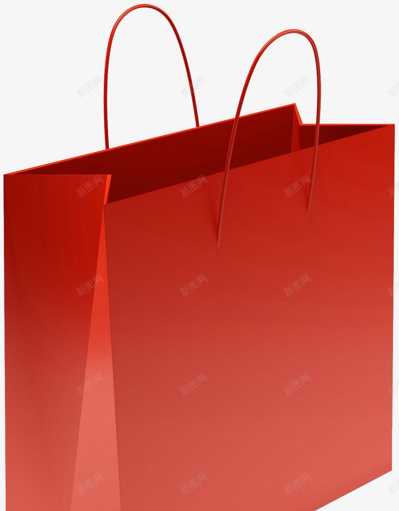 红色购物袋png免抠素材_新图网 https://ixintu.com 消费 红色 纸质 购物袋