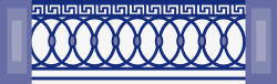 铁栅栏蓝色古典铁栅栏高清图片