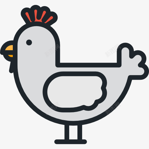 母鸡图标png_新图网 https://ixintu.com 农场的母鸡 动物 动物王国 鸟