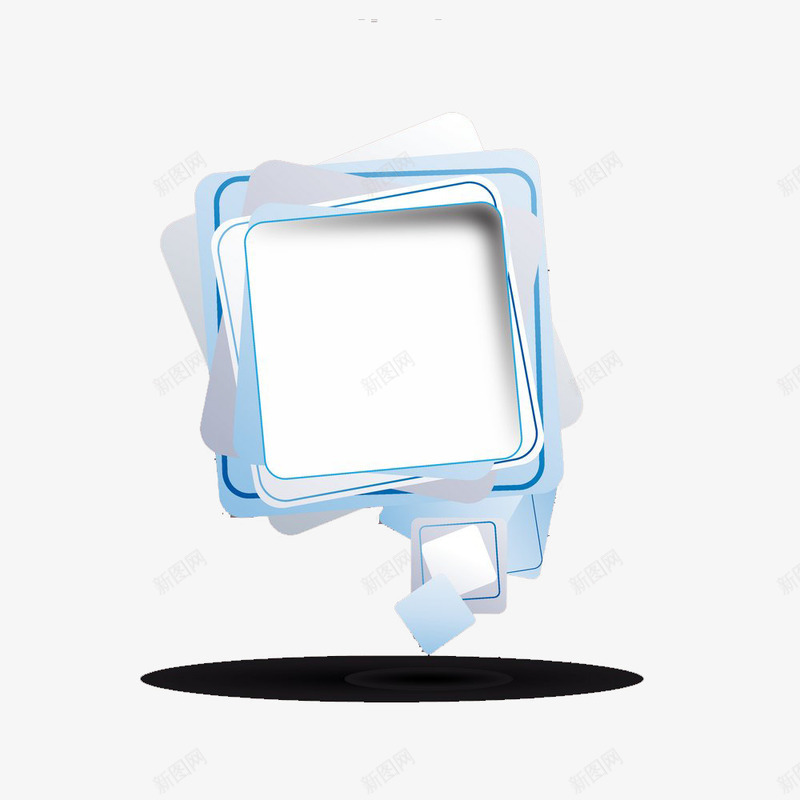 白色对话框png免抠素材_新图网 https://ixintu.com 对话框 层叠 层次 框架