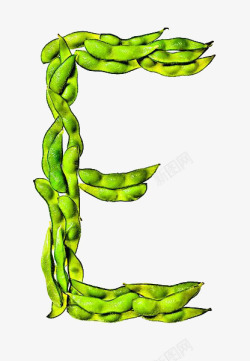 大写字母E菜豆高清图片