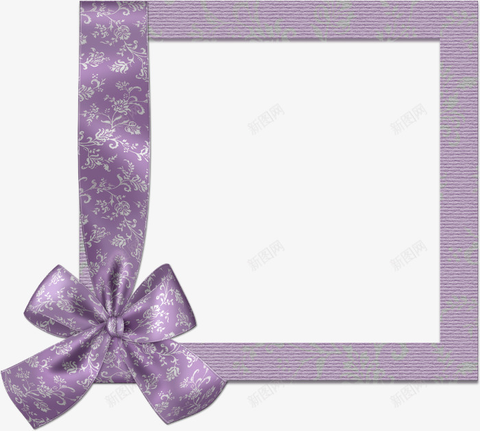 纸质紫色边框相框png免抠素材_新图网 https://ixintu.com png 相框 紫色 纸质 装饰 边框