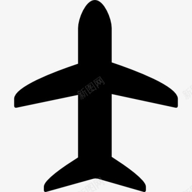 飞机黑色的形状图标图标