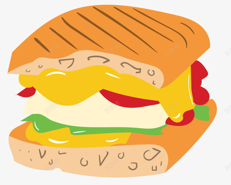 食物卡通汉堡包png免抠素材_新图网 https://ixintu.com 卡通 卡通食物 汉堡包 矢量卡通 美食 食物
