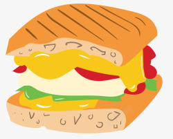 食物卡通汉堡包素材