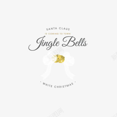 圣诞铃铛logo标志图标图标