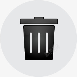 垃圾桶图标png_新图网 https://ixintu.com 图标 拟物 灰白图标控 黑白纯色