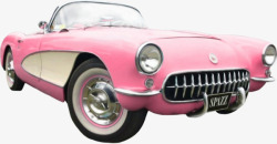 粉色轿车侧面素材