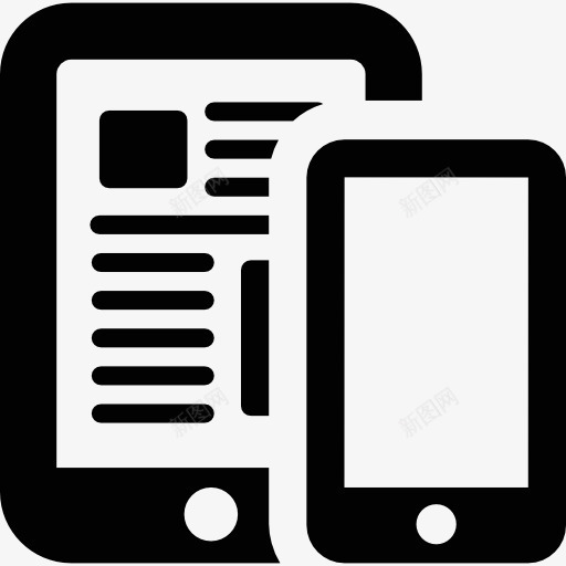 平板电脑和智能手机文本图标png_新图网 https://ixintu.com iPad 手机 技术 文本行 电话