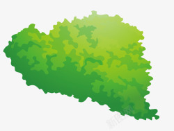 绿色树荫绿色卡通树荫草丛高清图片