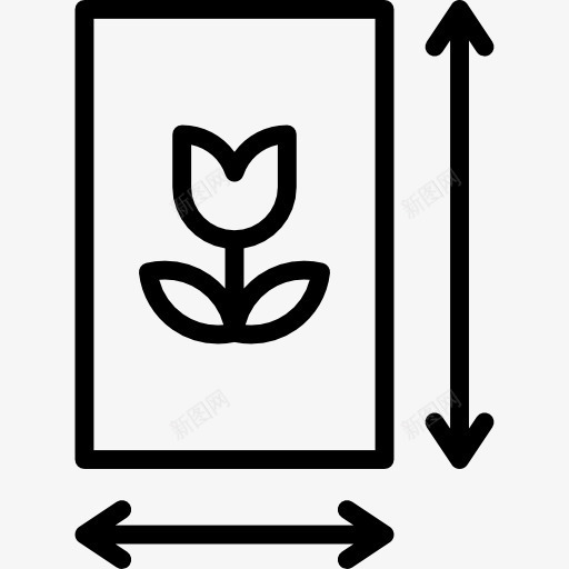 垂直框架图标png_新图网 https://ixintu.com 接口 摄影 摄影师 框架 花卉