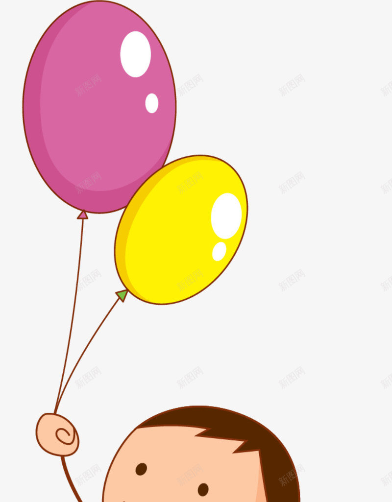 儿童节一对多彩气球png免抠素材_新图网 https://ixintu.com 一对气球 儿童节 卡通气球 多彩气球 玩具气球 童趣