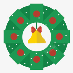 环铃铛圣诞绿色环铃铛高清图片