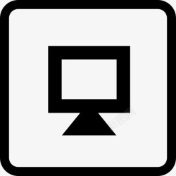 平方的用户界面监视器的方形按钮图标高清图片